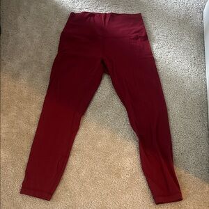 Lululemon Red Wunder Under Leggings